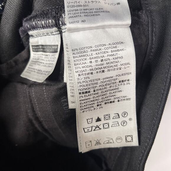 Levis Womens Size 27 x 30 Black 721 High Rise Skinny Jeans Cotton Stretch Denim - Picture 10 of 12